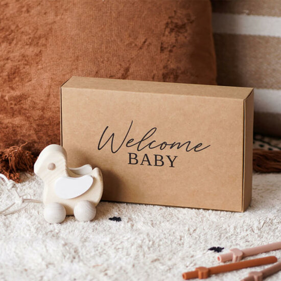 Giftbox naam - Babyslofjes | Geef babysloffen cadeau.